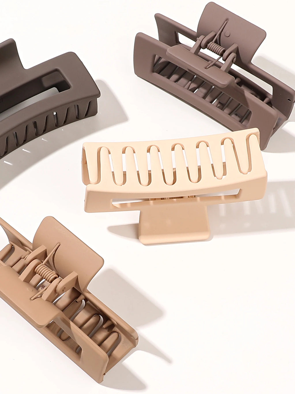 Matte Square Hair Claw Clips – Non-slip 3.4 inch Accessories for Thick Hair
