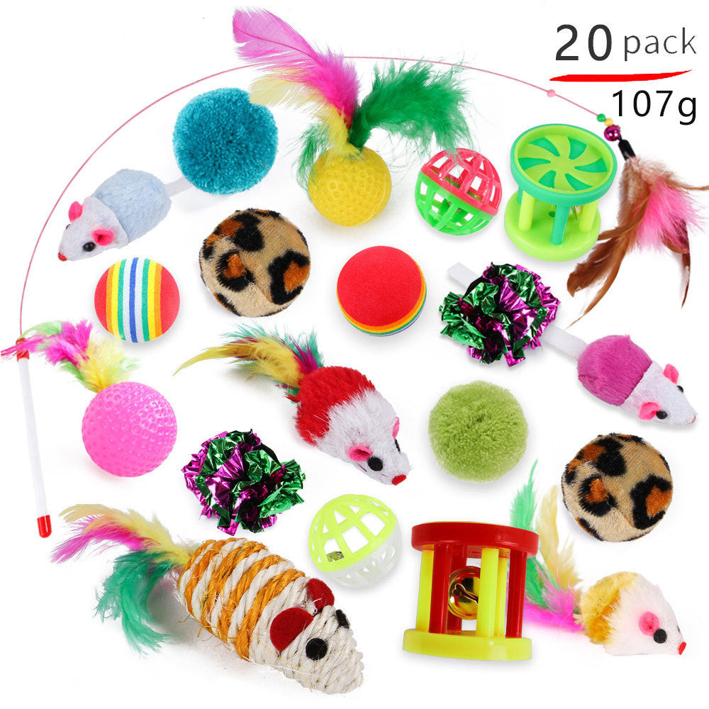 Interactive Cat Play Tunnel – Foldable Mouse and Fish Toy Set for Pets