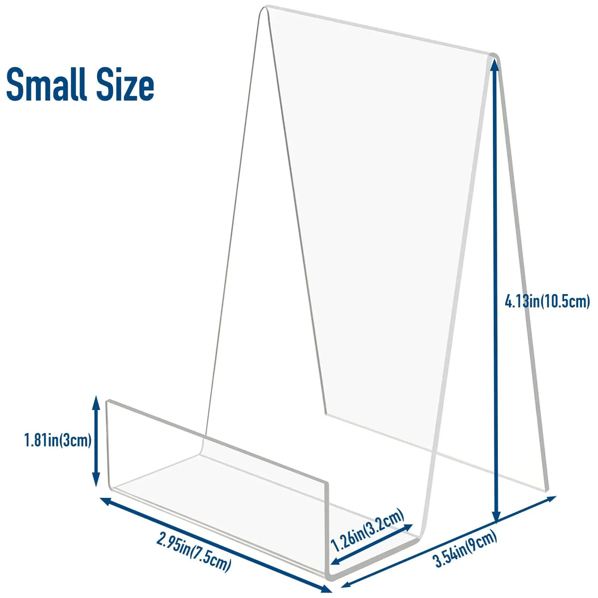 Transparent Acrylic Book Display Stand – Vertical Desktop Bookshelf Organizer