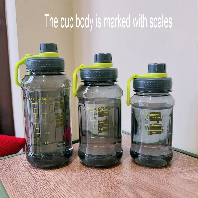 Large Capacity Water Bottle – Solid Color Tumbler for Outdoor Fitness