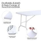 Fitted Rectangular Tablecloth – Washable Fabric for Outdoor Parties and Camping