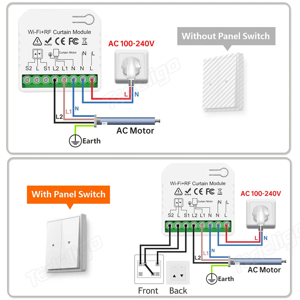 WiFi Smart Curtain Switch – Rolling Shutter Controller for Alexa Home Automation