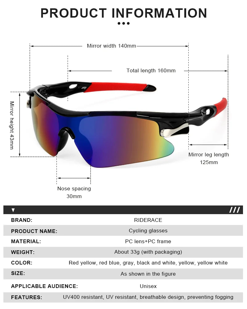Cycling Sunglasses – Protective UV Eyewear for Road and Mountain Biking