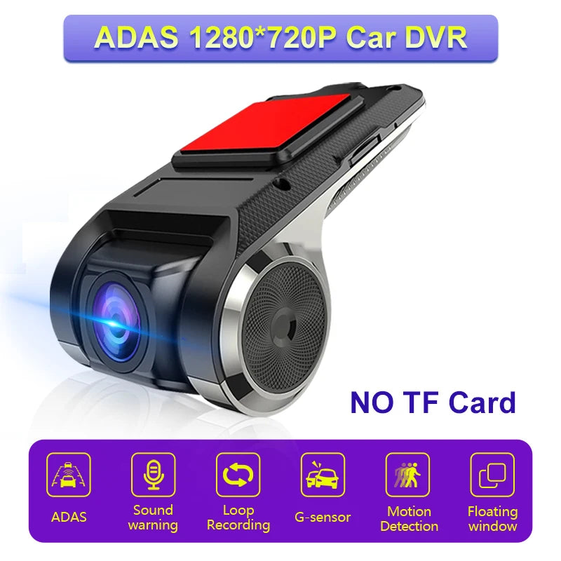ADAS USB Dash Cam – Full HD Car DVR Camera for Android Navigation Head Units