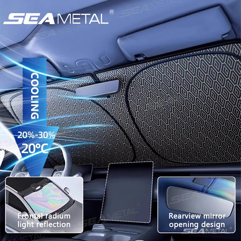 5-Layer Windshield Sun Shade – Foldable UV Protection for Sedan SUV MPV