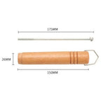 Wooden Pan Handle Replacement – 150x26mm Grip for Cookware Repair