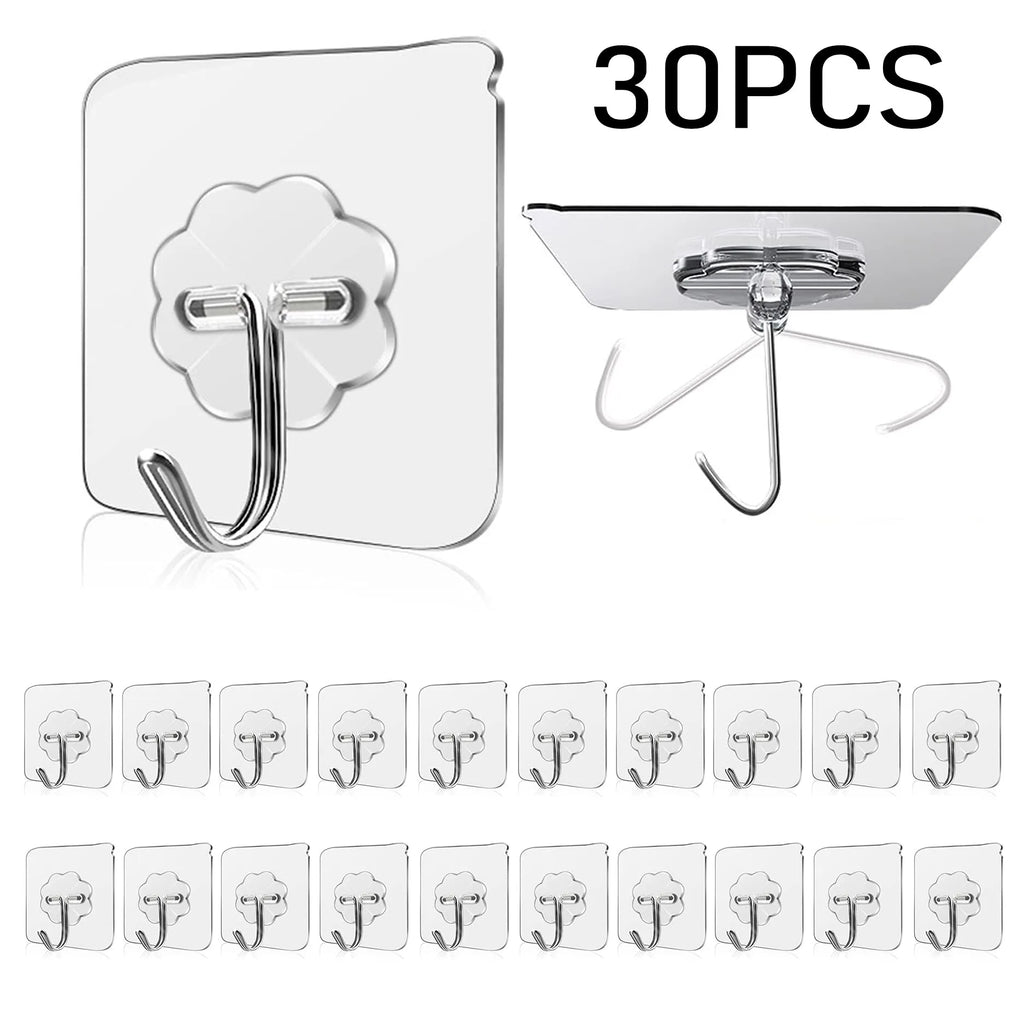 Self-Adhesive Wall Hooks – Waterproof and Oilproof for Kitchen Bathroom