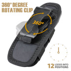 Rotatable Tactical Flashlight Pouch – 360 Degree Belt Clip for Outdoor Gear