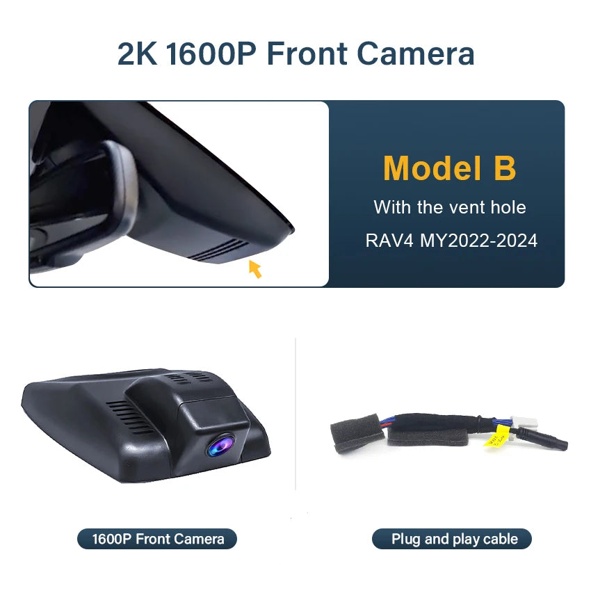 4K HD Dash Cam – WIFI Car Video Recorder for Toyota RAV4