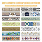 Self-Adhesive Waist Line Stickers – Waterproof Border Mural for Kitchen Decor