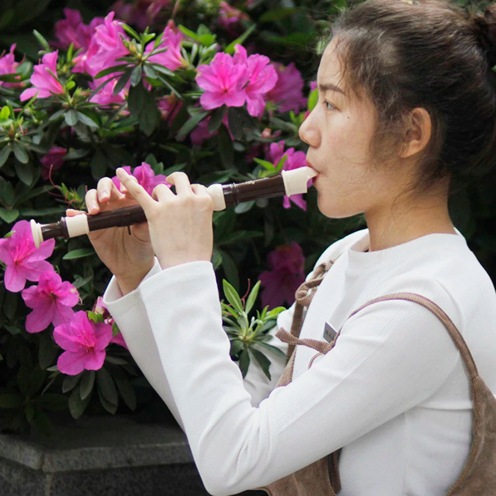 8-Hole Baroque Bass Recorder – Detachable Woodwind for Music Students