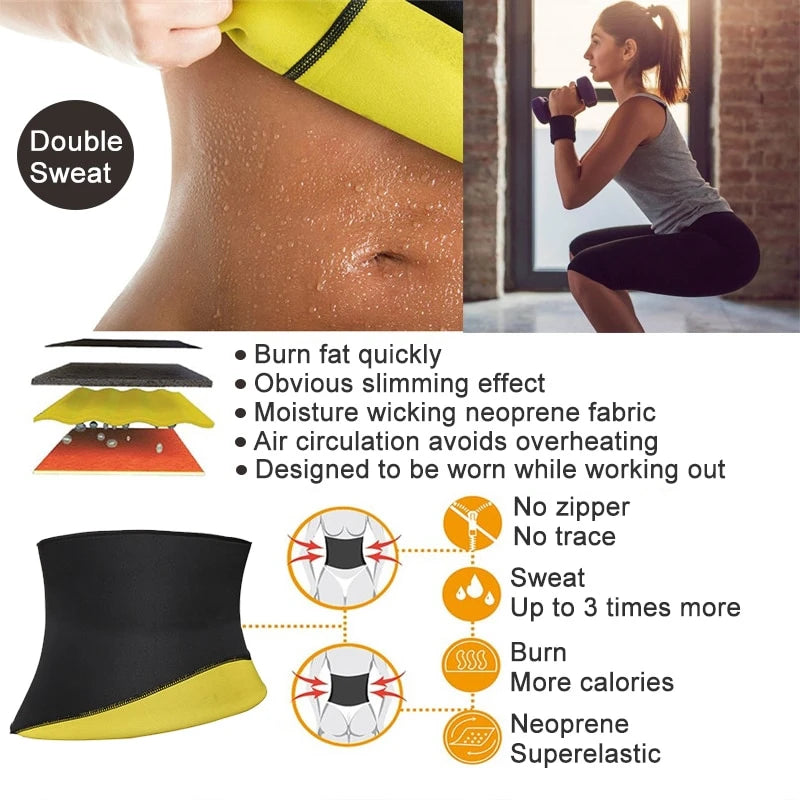 Sweat Waist Trainer Belt – Sauna Slimming Band for Men Workout Belly Fat