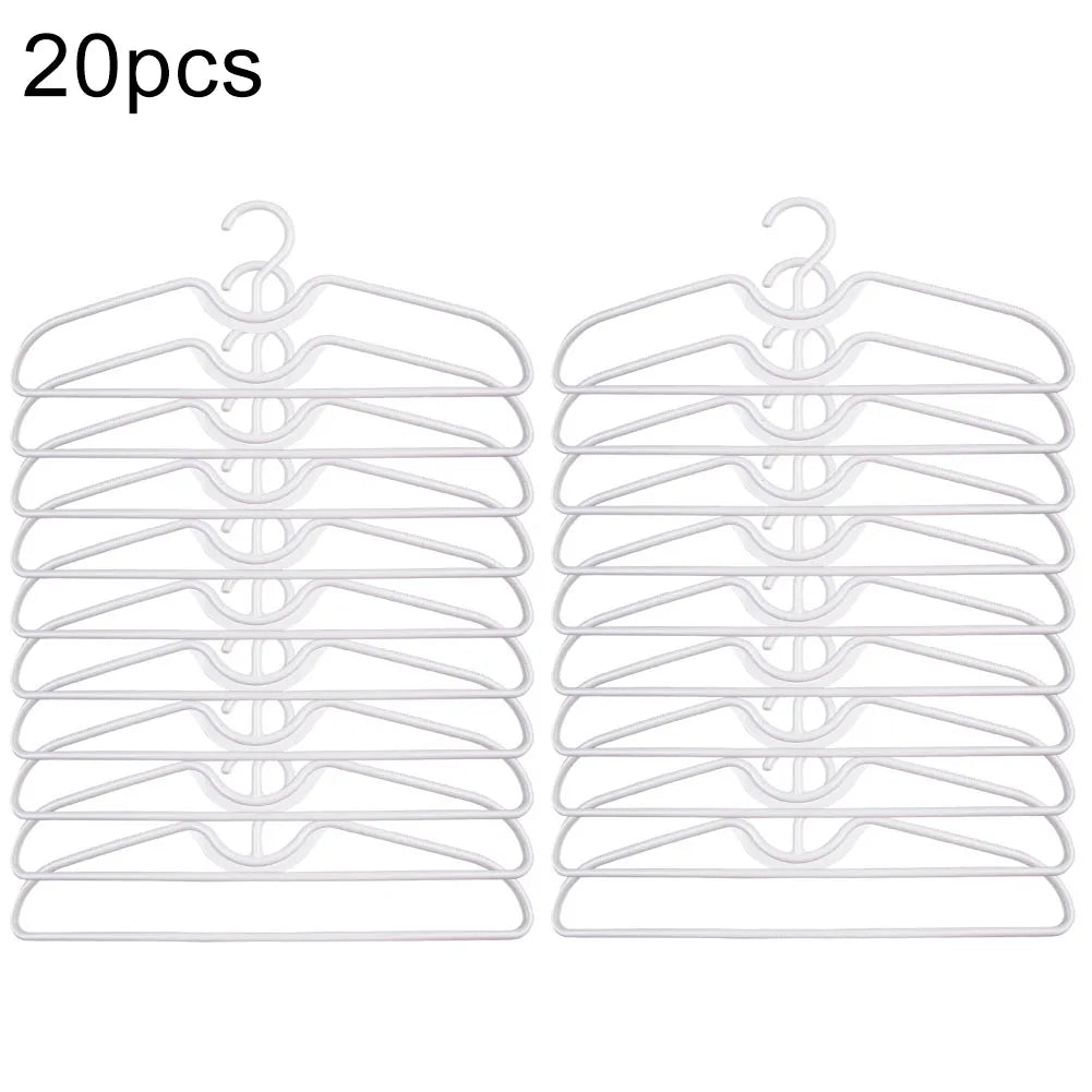 Anti-slip Plastic Clothes Hangers – Short Neck Space-Saving Closet Storage