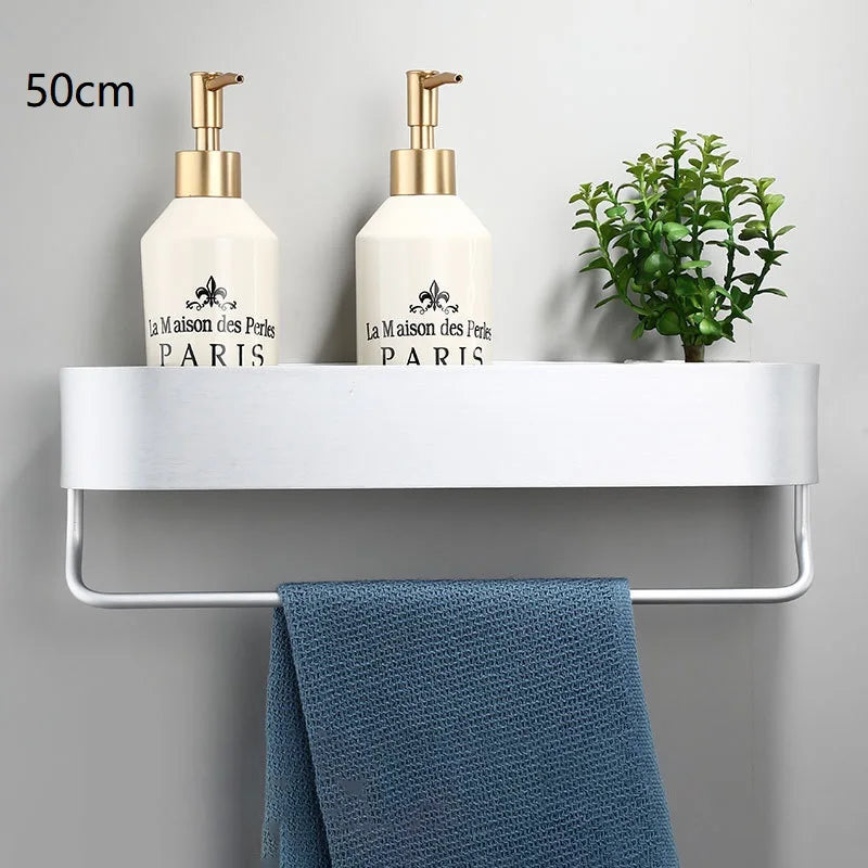 Bathroom Wall Mounted Shelf – No Drill Storage Rack for Shower Organization