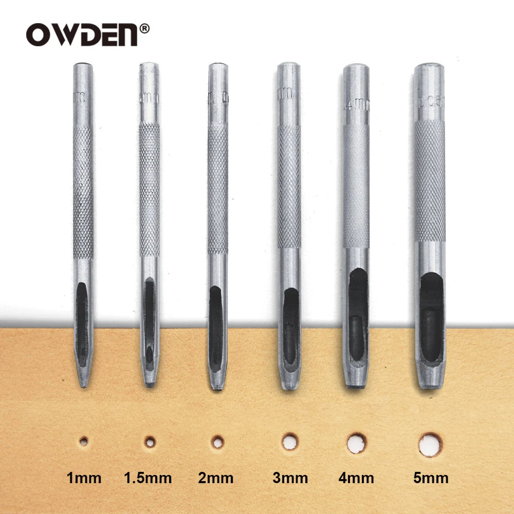 Steel Hollow Leather Punch Tool Set – Sharp Hole Cutters for Watch Belts