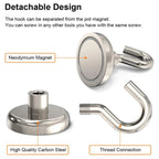 Heavy Duty Magnetic Hooks – Multipurpose Storage for Kitchen and Bathroom