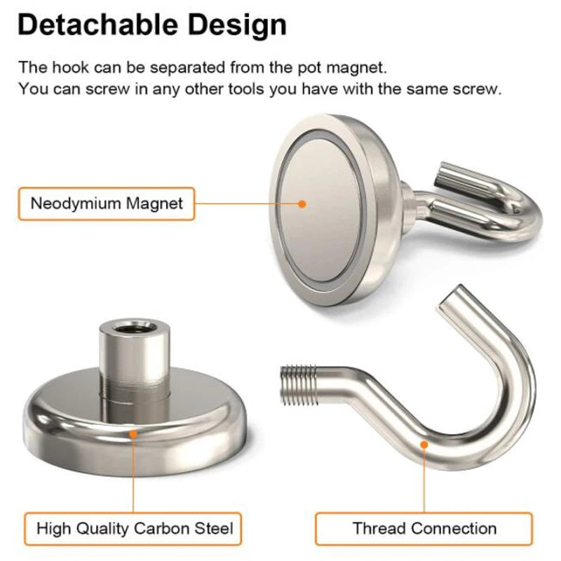 Heavy Duty Magnetic Hooks – Multipurpose Storage for Kitchen and Bathroom