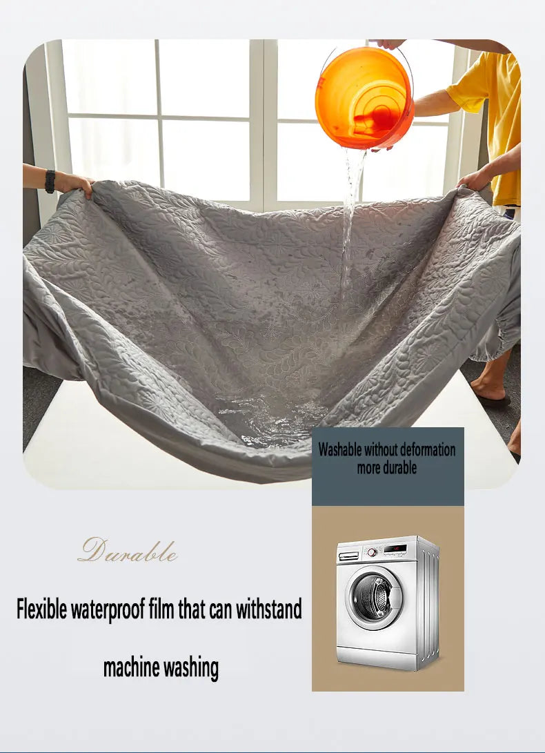 Quilted Waterproof Mattress Protector – Fitted Sheet for Bedding Protection