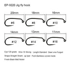 Barbless Fly Fishing Hooks – Black Nickel Steel for Dry and Wet Fly Tying