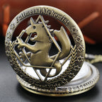 Steampunk Quartz Pocket Watch – Bronze Necklace Pendant for Vintage Cosplay