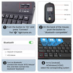 Wireless Bluetooth Keyboard and Mouse Set for iPad and Android Tablets