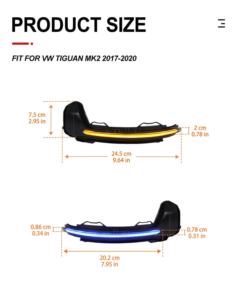 Dynamic LED Side Mirror Indicators – Sequential Blinker Lights for VW Tiguan