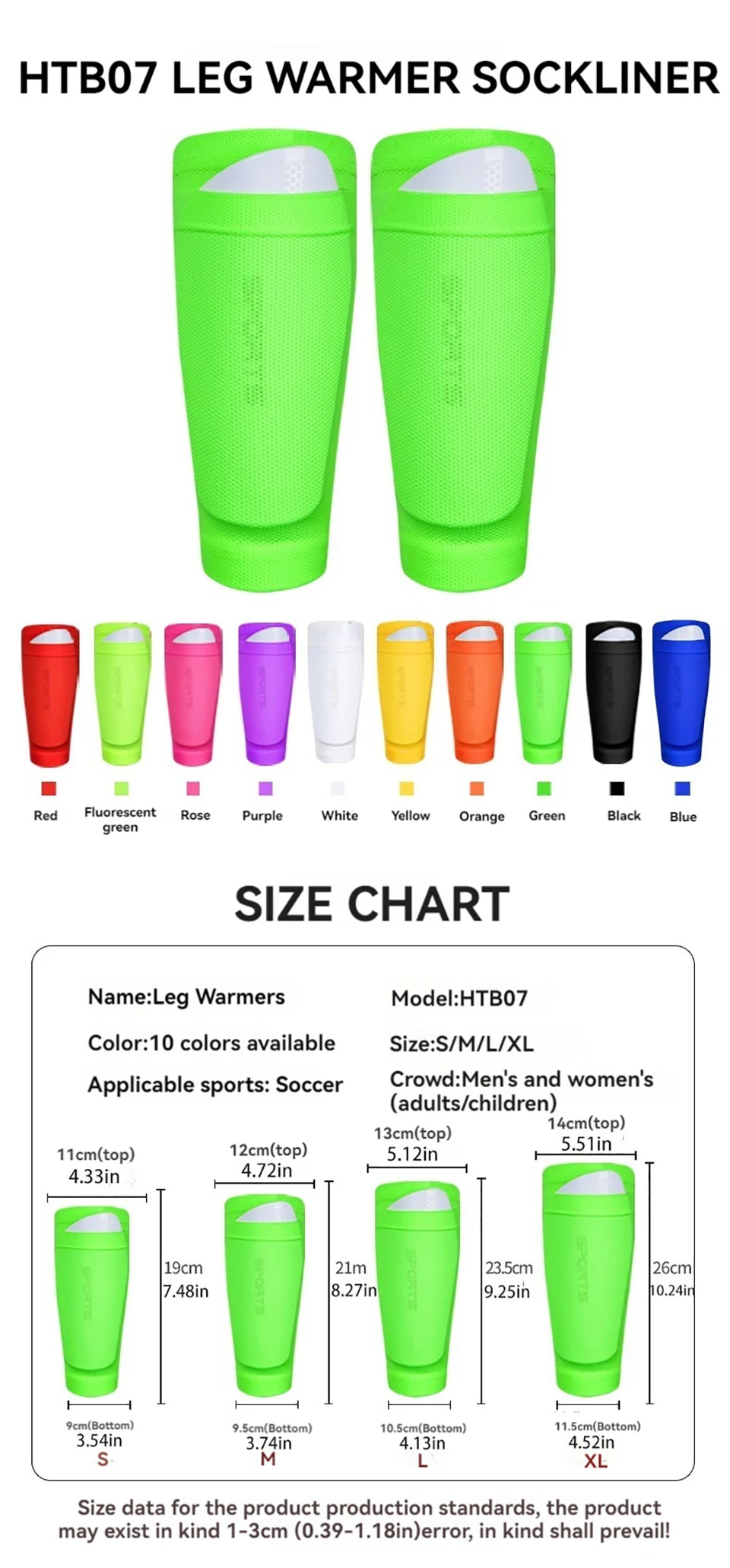 Soccer Shin Guards with Sleeves – Protective Leg Support for Youth and Adults