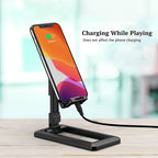Foldable Desktop Phone Stand – Adjustable Bracket for Tablets and Smartphones