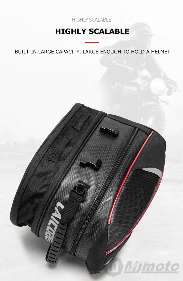 Waterproof Motorcycle Tail Bag – Large Capacity Luggage for Travel