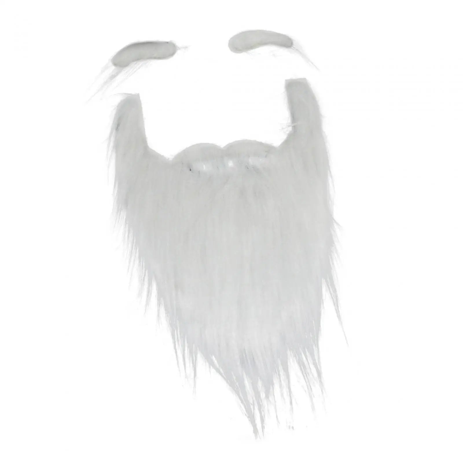 Fake Santa Beard – Synthetic White Facial Hair for Christmas Cosplay Costume