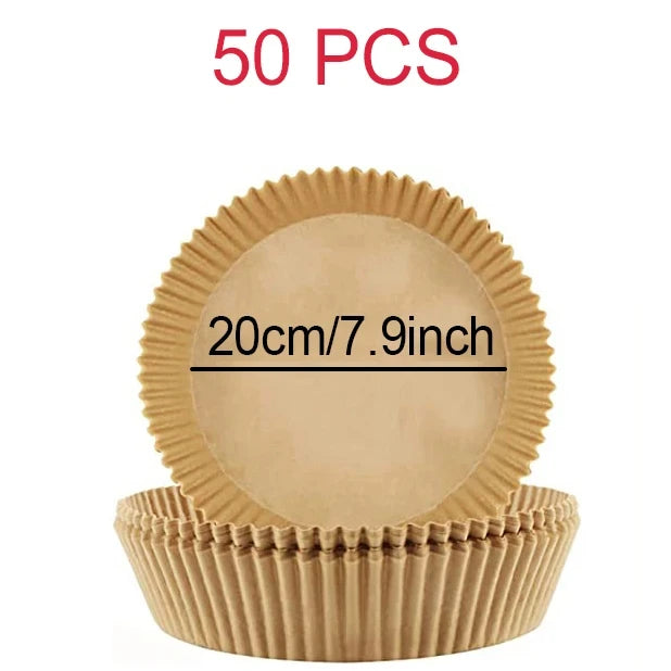 Disposable Air Fryer Parchment Liners – 9 Inch Nonstick Paper for Baking