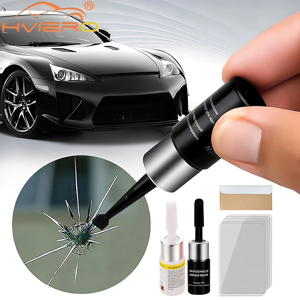 Windshield Repair Kit – Cracked Glass Scratch Restoration for Auto Care