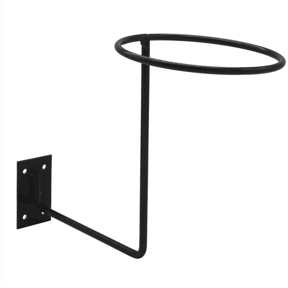 Wall Mounted Steel Helmet Rack – Black and White Hanger for Motorcycle Gear