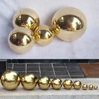 Gold Stainless Steel Mirror Sphere – Decorative Hollow Ball for Garden Decor