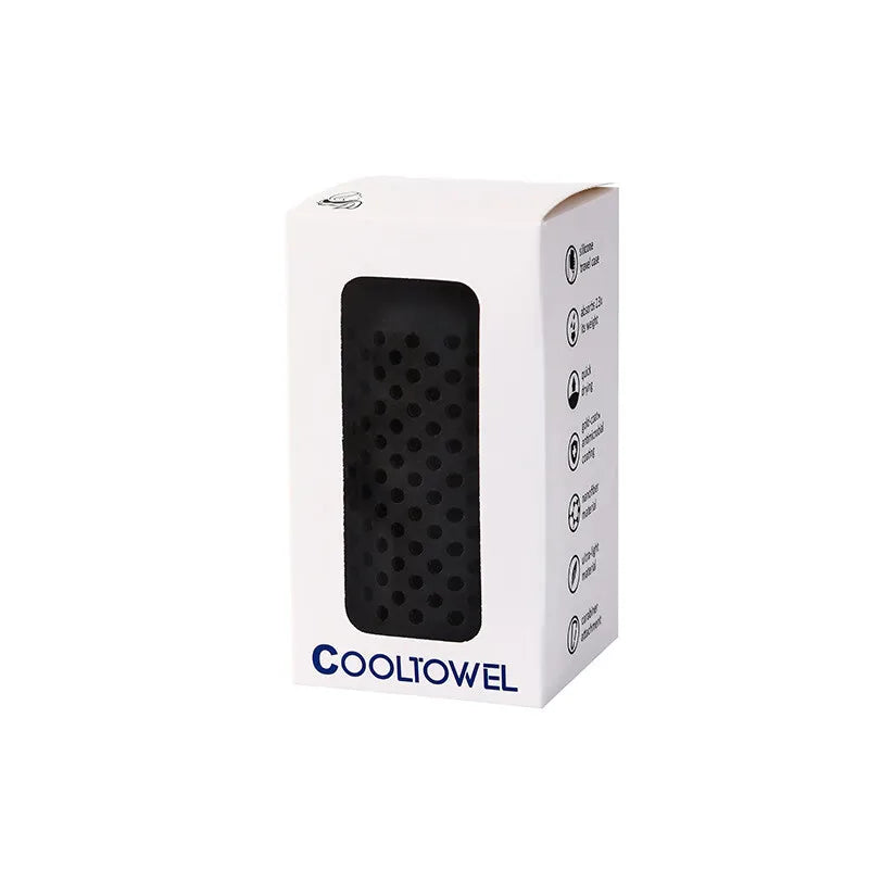 Round Microfiber Golf Towel – Silicone Wrapped Cooling Towel for Sports Fitness