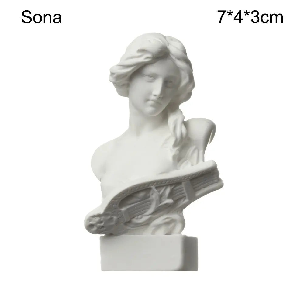 Mini Greek Mythology Bust – Plaster Sculpture for Art Drawing Practice