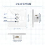 WiFi Smart Glass Curtain Switch – Touch Control for Roller Blind Automation