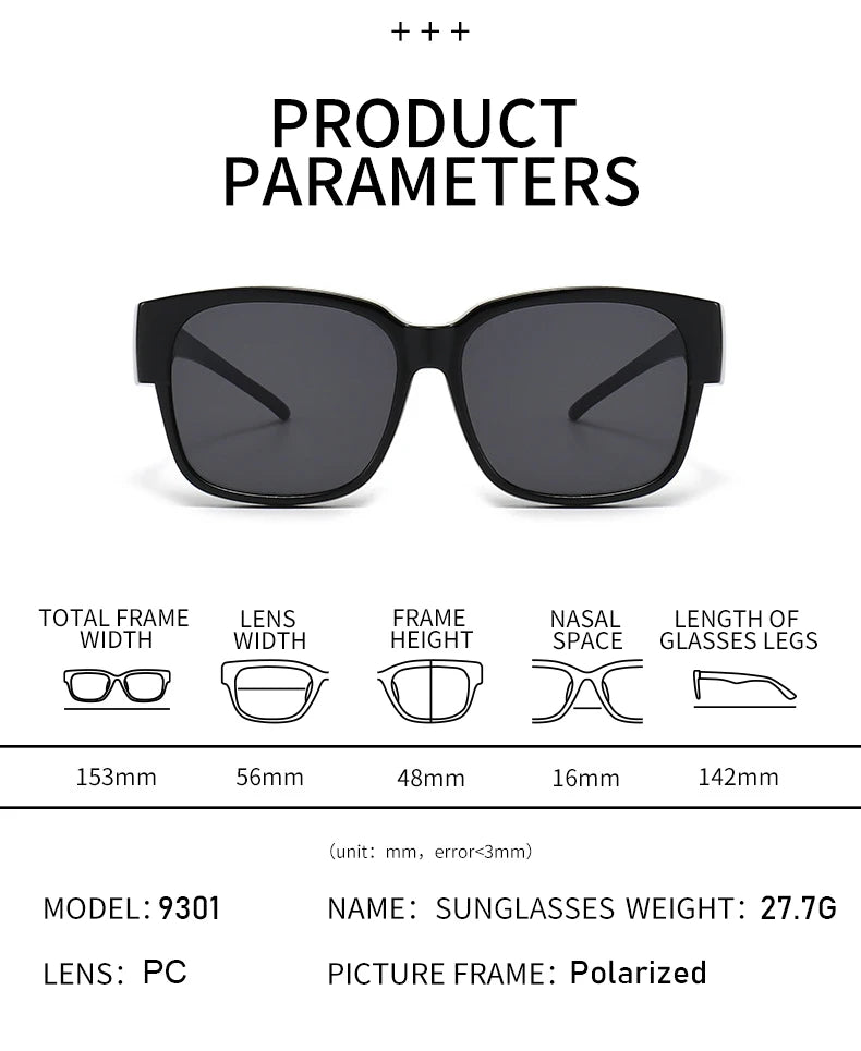 Polarized Fit-Over Sunglasses – Anti-Glare Eye Wear for Night Driving