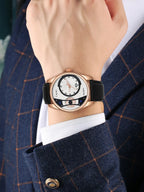Minimalist Quartz Watch – Luxury Double Strap Set for Business Gift