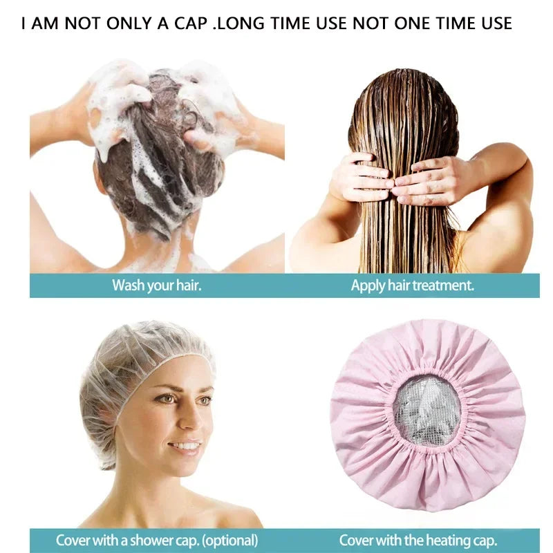 Self-Heating Thermal Hair Mask Cap – Insulated Foil Hat for Deep Conditioning