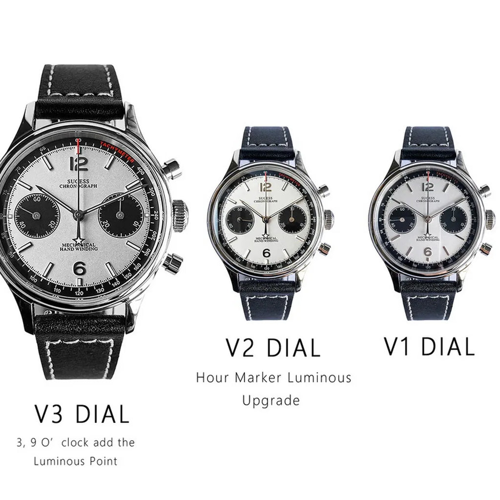 Sugess 1963 Mechanical Chronograph Watch – Sapphire Pilot Style for Men