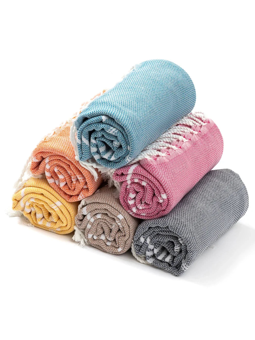Cotton Turkish Beach Towel – Soft Absorbent Tassel Towel for Travel and Spa