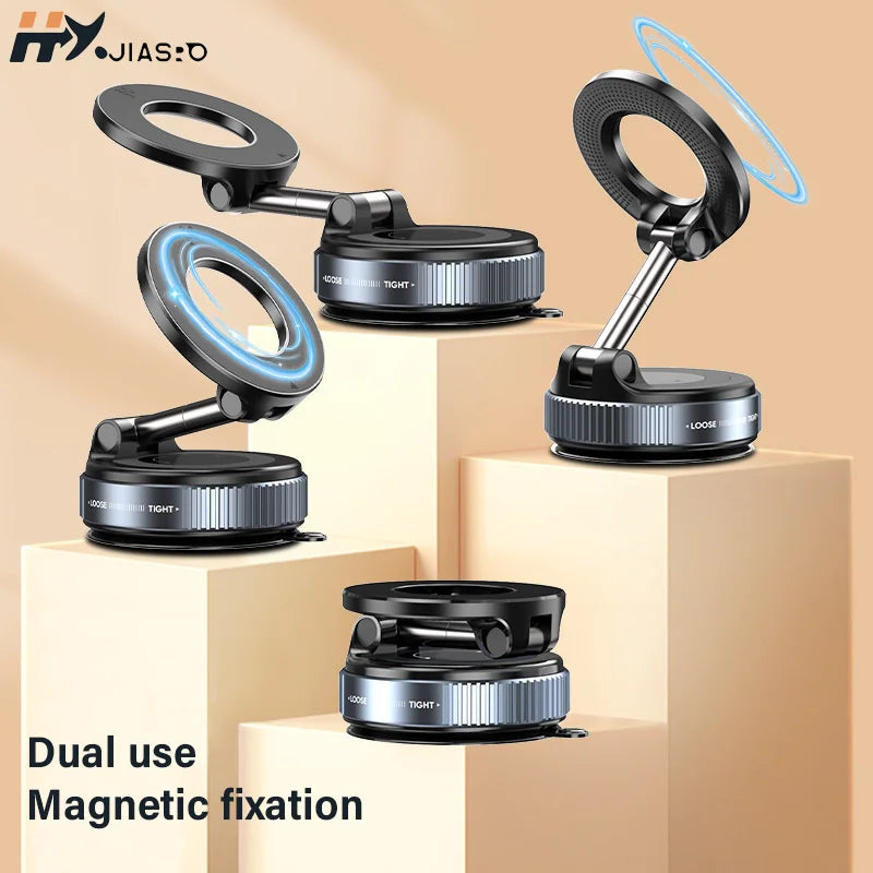 Magnetic Car Phone Holder – 360° Rotatable Suction Mount for Navigation