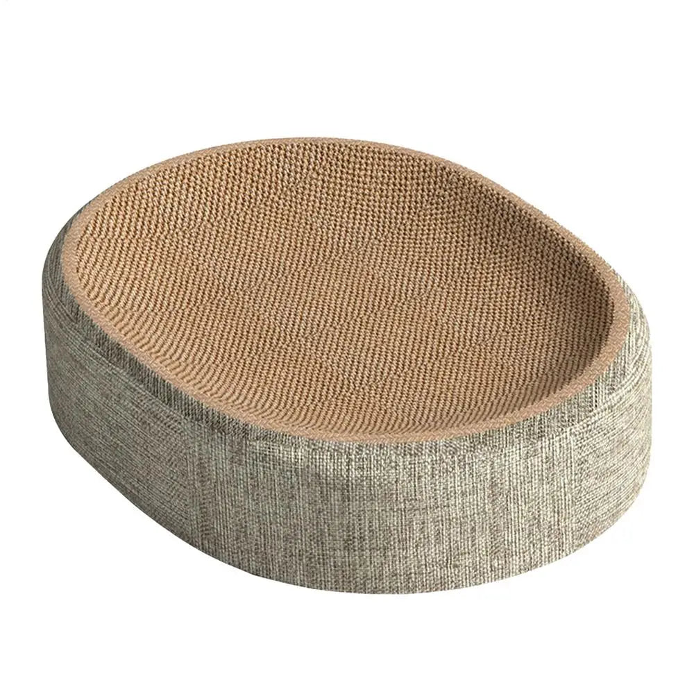 Oval Sisal Cat Scratching Bed – Wear-Resistant Pet Sleeping Mat for Cats