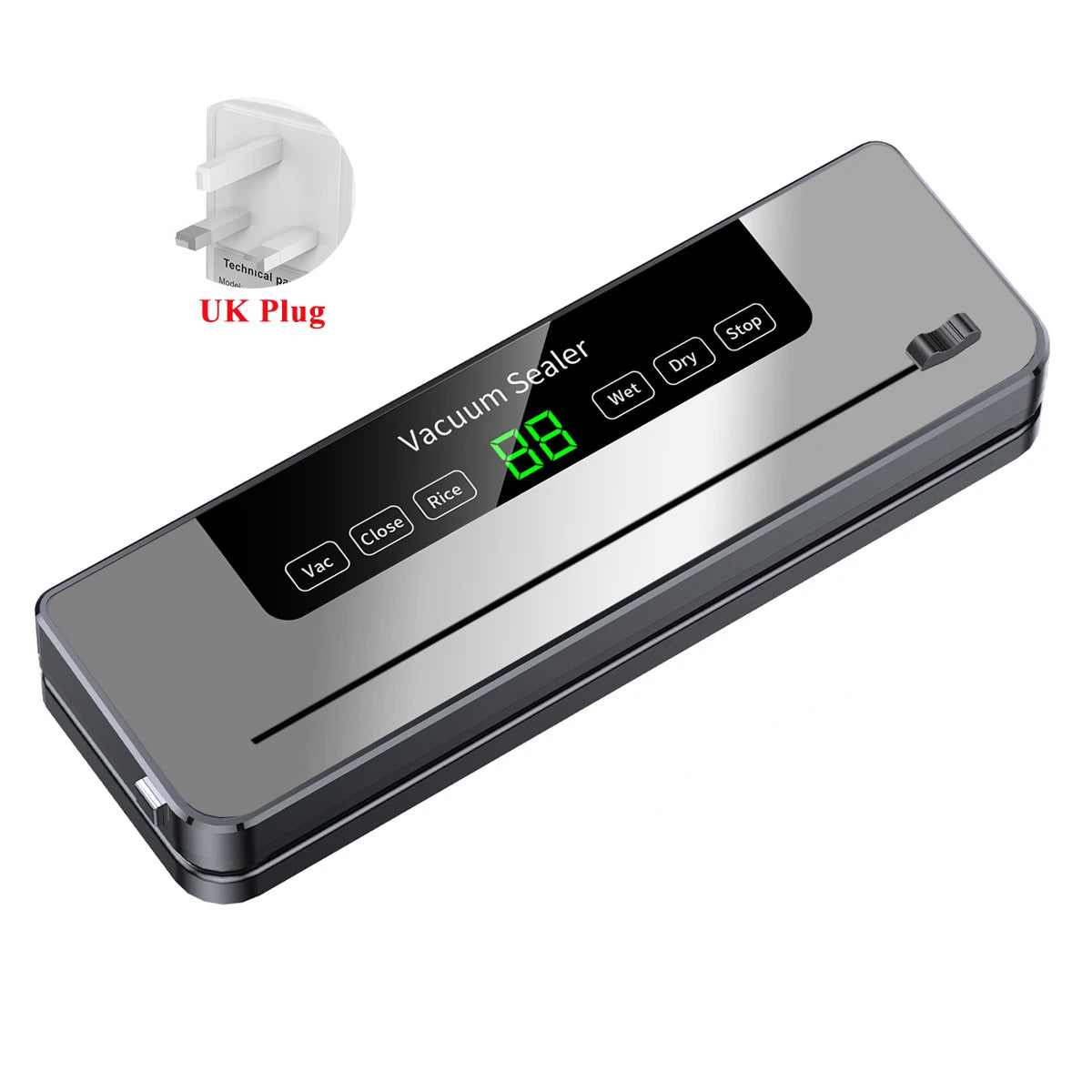 Electric Vacuum Sealer – UV Sterilization with Cutter for Food Storage