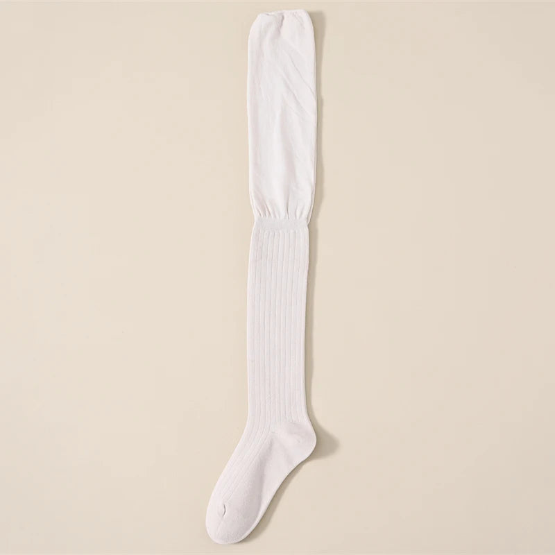 Thigh High Socks – Solid Color Japanese Style for Casual Women Fashion