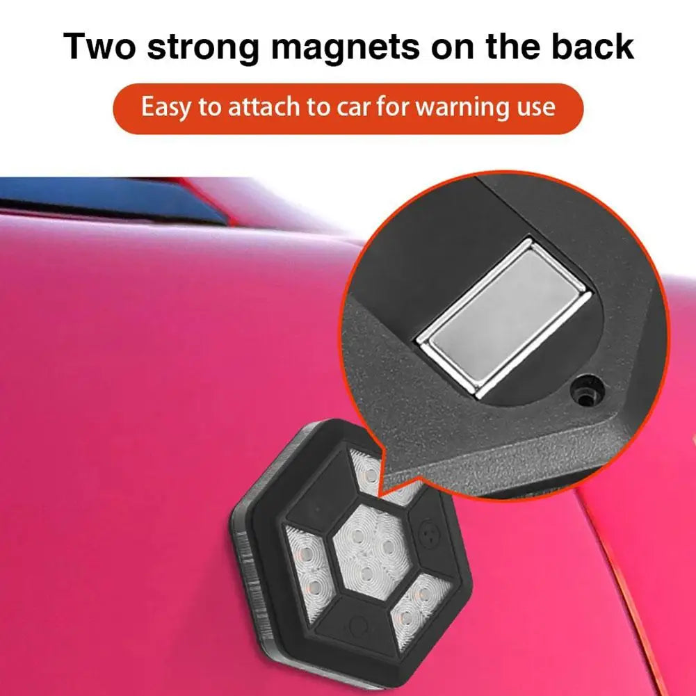 Magnetic Rotating LED Warning Light – Rechargeable Signal for Road Safety