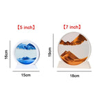 3D Moving Sand Art Frame – Dynamic Liquid Hourglass for Office Home Decor