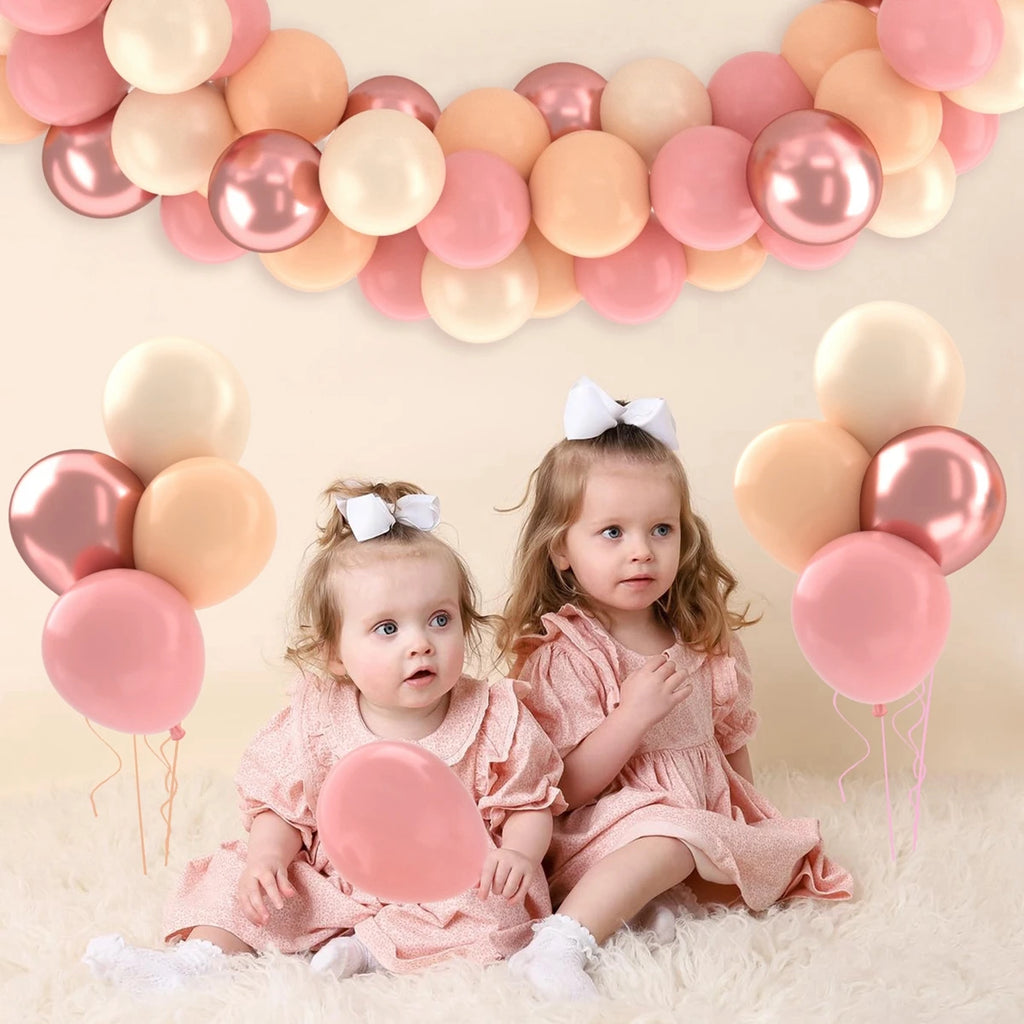 Metallic Pearl and Confetti Balloons – Decorative Latex Set for Party Events