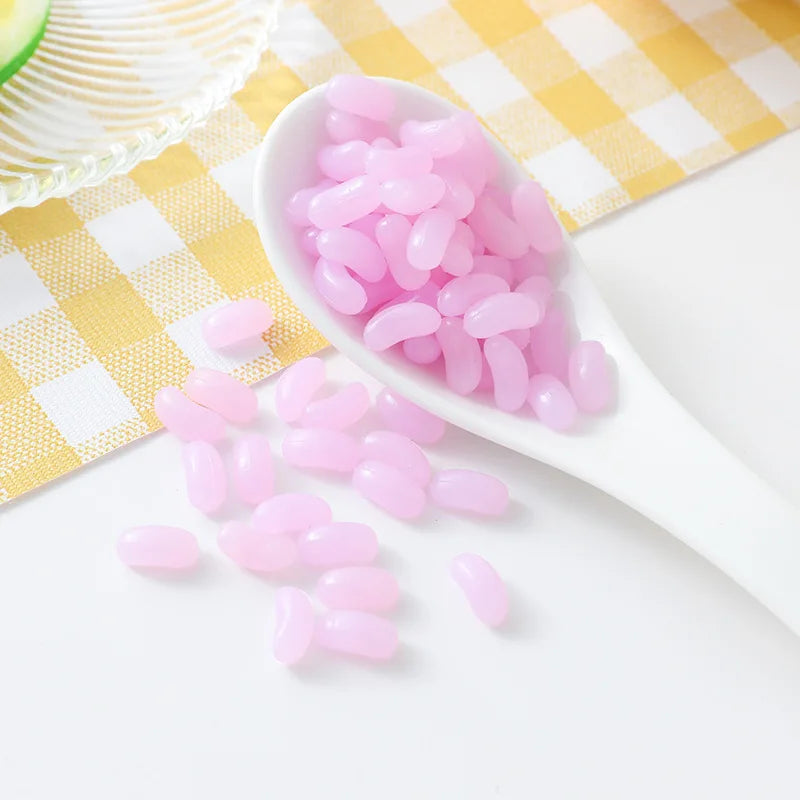 Jelly Bean Candy Cabochons – Resin Fake Sweets for Dollhouse Craft Decor